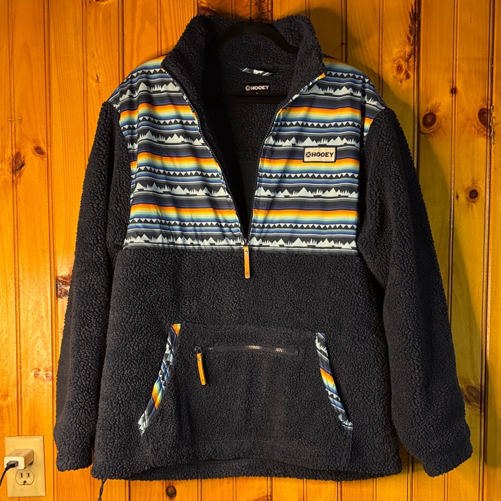 Hooey 1/4 Zip Navy Fleece Jacket